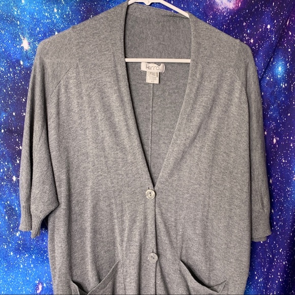 Kirra- Gray Oversized Button Up Cardigan X-Small - Picture 2 of 8